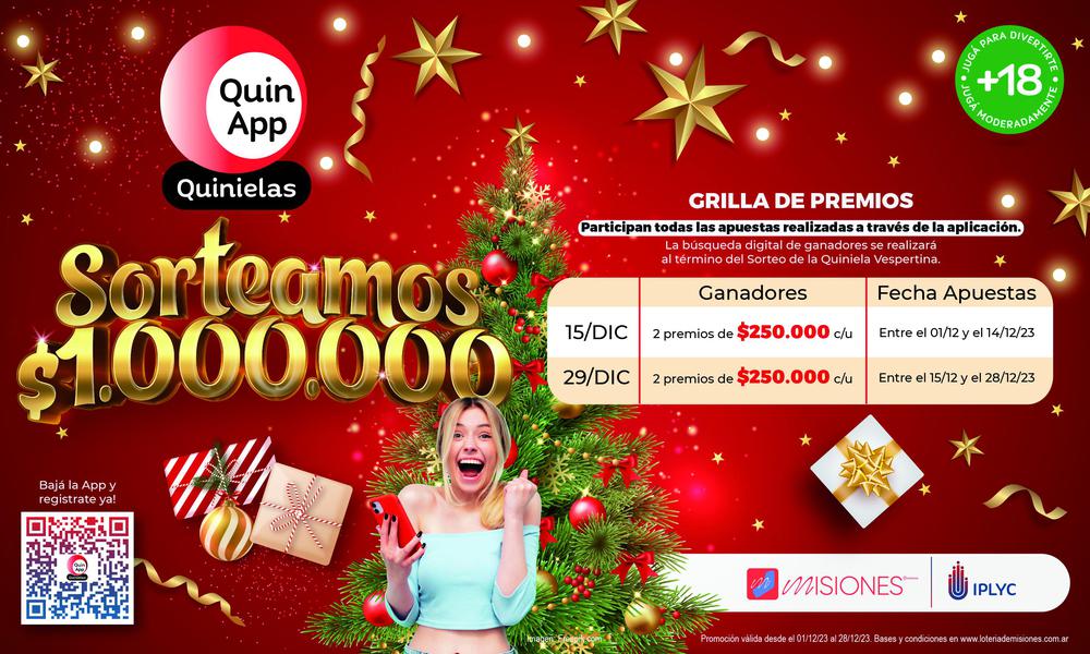 QuinApp promo Diciembre 2023